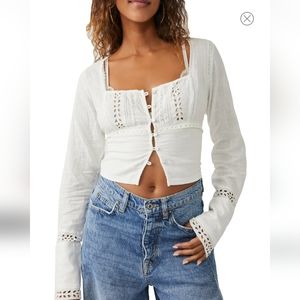 Free People Joi Blouse New, XS